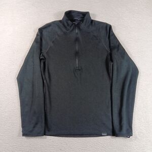 Patagonia Pullover Mens Small Black Capilene 3 Midweight Baselayer 1/2 Zip